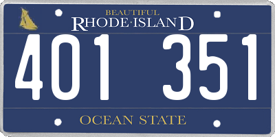 RI license plate 401351