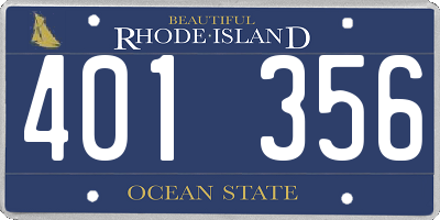 RI license plate 401356