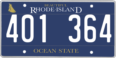 RI license plate 401364
