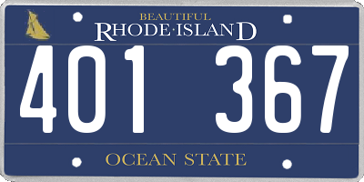 RI license plate 401367