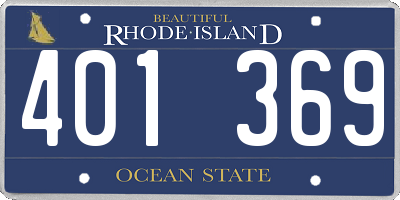 RI license plate 401369