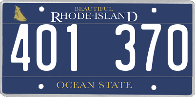 RI license plate 401370