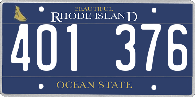 RI license plate 401376
