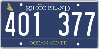 RI license plate 401377