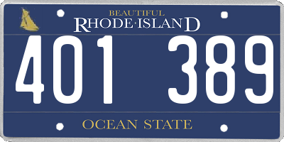 RI license plate 401389