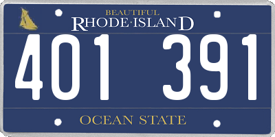 RI license plate 401391