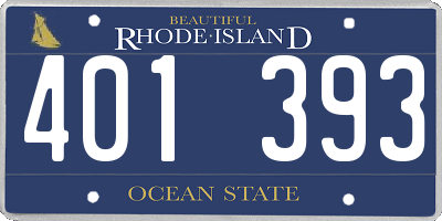 RI license plate 401393