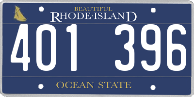 RI license plate 401396