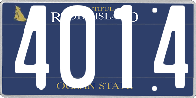 RI license plate 4014