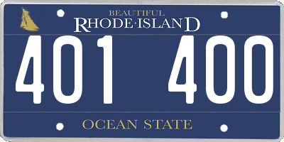 RI license plate 401400