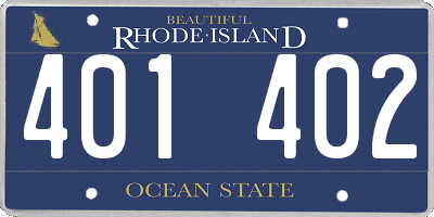 RI license plate 401402
