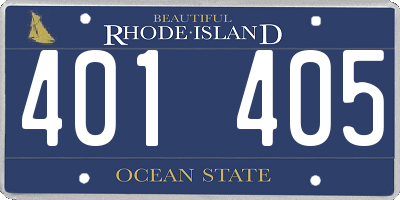RI license plate 401405