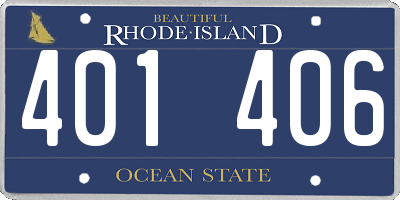 RI license plate 401406