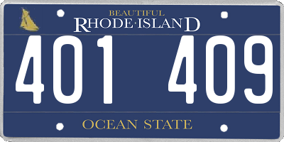 RI license plate 401409
