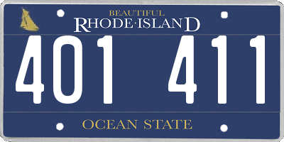 RI license plate 401411
