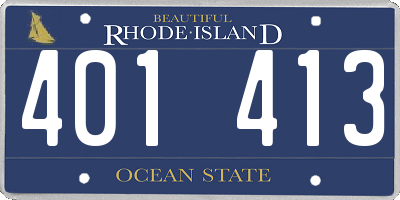 RI license plate 401413