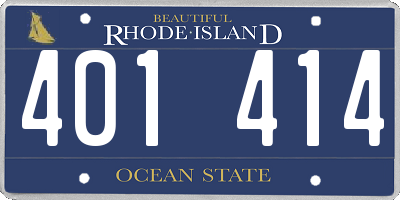 RI license plate 401414