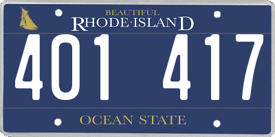 RI license plate 401417