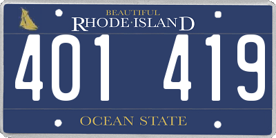 RI license plate 401419
