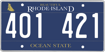 RI license plate 401421