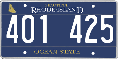 RI license plate 401425