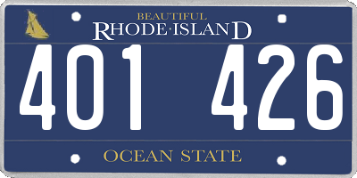 RI license plate 401426