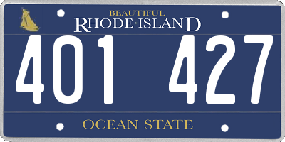 RI license plate 401427
