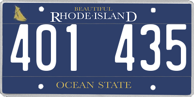 RI license plate 401435