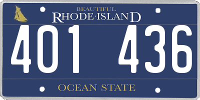 RI license plate 401436