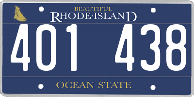 RI license plate 401438