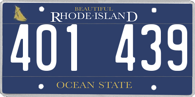 RI license plate 401439