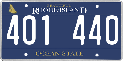 RI license plate 401440