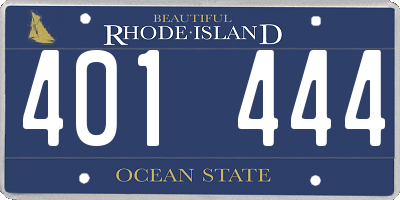 RI license plate 401444