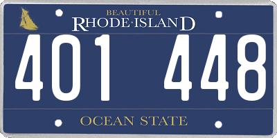 RI license plate 401448