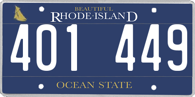 RI license plate 401449