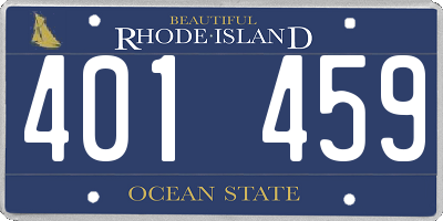 RI license plate 401459