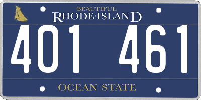 RI license plate 401461