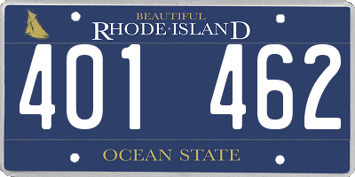 RI license plate 401462