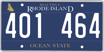 RI license plate 401464