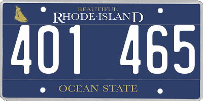 RI license plate 401465