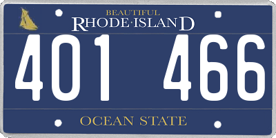 RI license plate 401466
