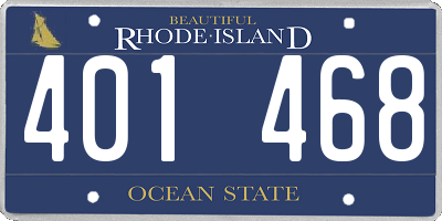 RI license plate 401468