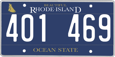 RI license plate 401469