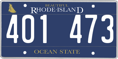 RI license plate 401473