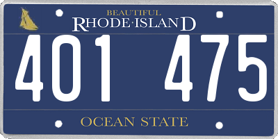RI license plate 401475