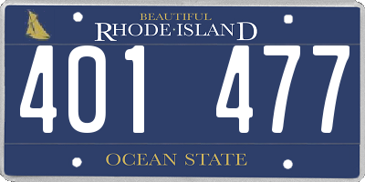 RI license plate 401477