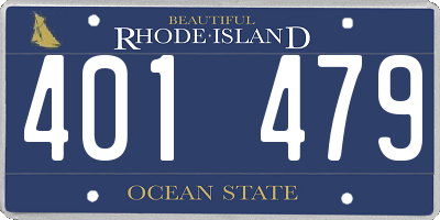 RI license plate 401479