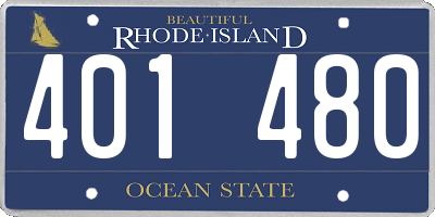 RI license plate 401480