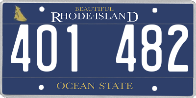RI license plate 401482