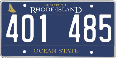 RI license plate 401485